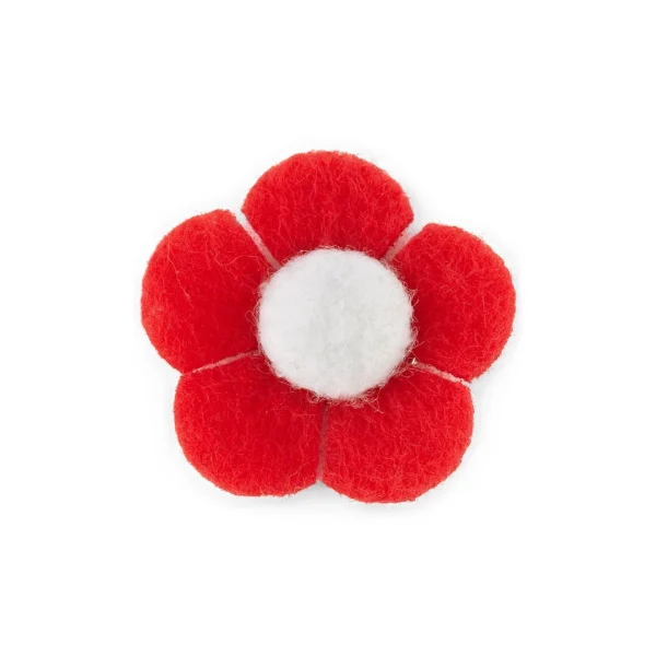 Warren Asher Épinglette à Fleur Rouge Et Blanche 1