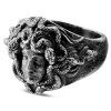 Lucleon Obelius | Chevalière Medusa En Métal Argenté Vintage 11