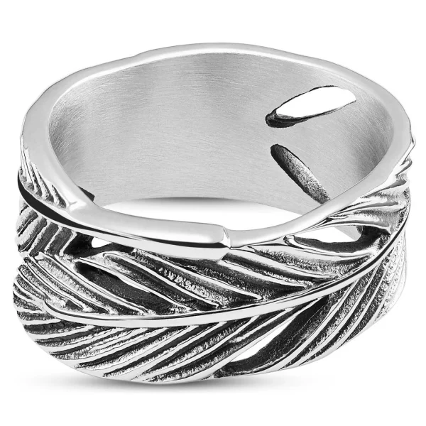 Moody Mason Bague Argentée La Plume 6