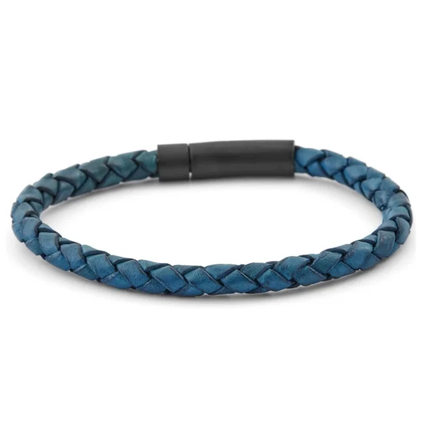 Lucleon Bracelet En Cuir Bleu Et Noir 4