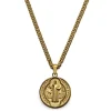 Lucleon Sanctus | Collier Doré Avec Médaille De Saint-Benoît 16