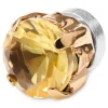 Lucleon Boucle D’oreille Magnétique Or Rose à Cristal Jaune 20