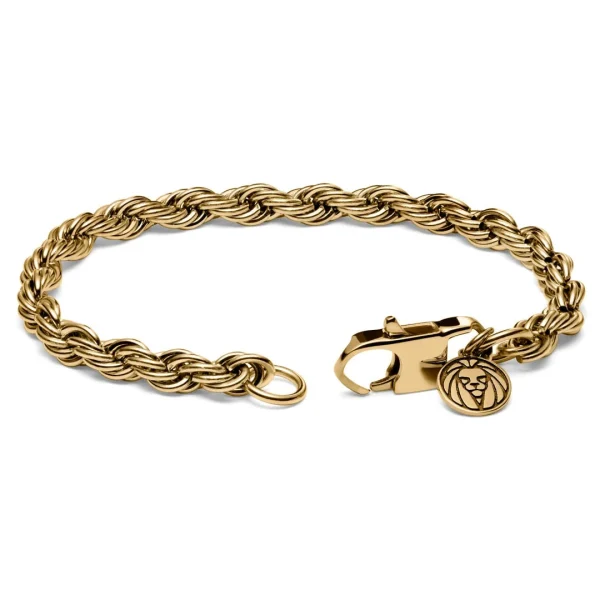 Lucleon Bracelet En Métal Tressé Couleur Or Corwin Amager – 6 Mm 3