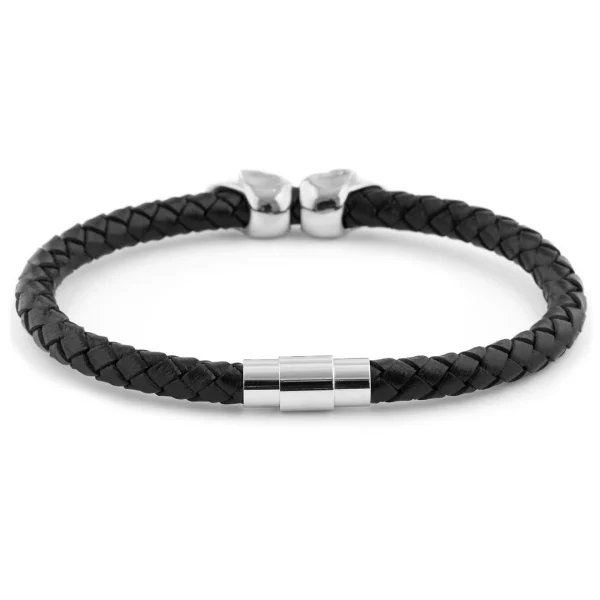 Fort Tempus Bracelet En Cuir & Crânes Argentés 5