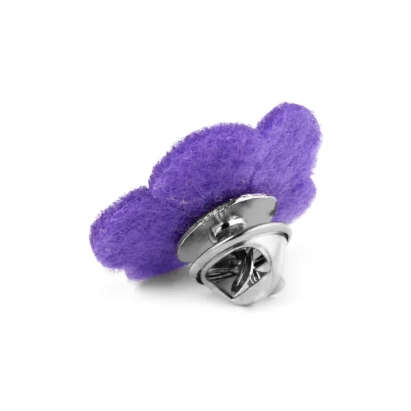 Warren Asher Broche à Fleur Pourpre Et Vert 5