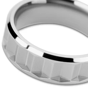 Lucleon Hyperan | Anneau Argenté En Titane Le Prisme – 8 Mm 10