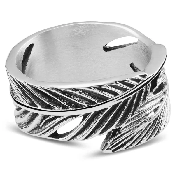 Moody Mason Bague Argentée La Plume 3