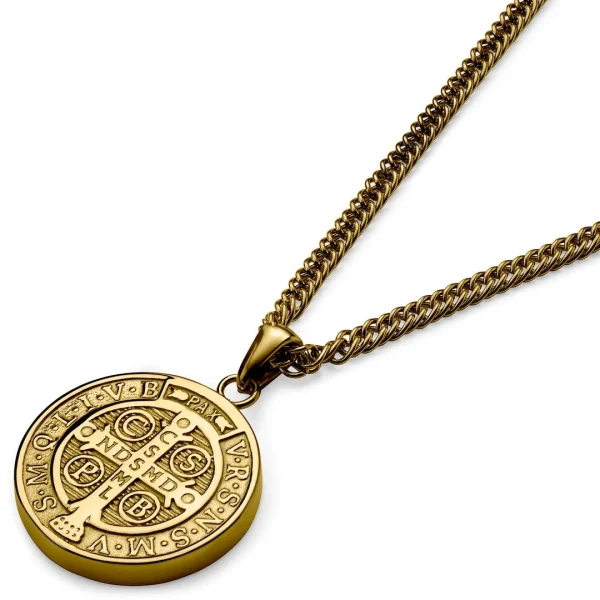 Lucleon Sanctus | Collier Doré Avec Médaille De Saint-Benoît 6