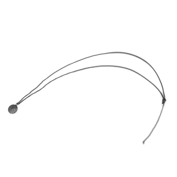 Lucleon Collier En Acier Noir à Pendentif Hindou 4
