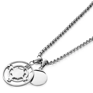Arkai Atlas | Collier Argenté à Pendentif Boussole Et Pierre D’azurite Et Malachite 14