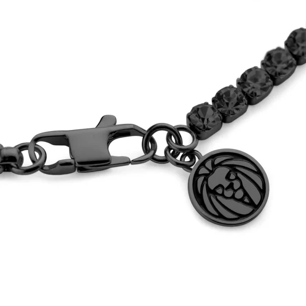 Lucleon Amager | Bracelet En Acier Inoxydable Noir Avec Zircones Noires 4