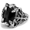 SteelCZ Bague En Acier Black Eye Skeleton Key 20