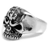 SteelCZ Bague Acier Tête De Mort Fantôme 13