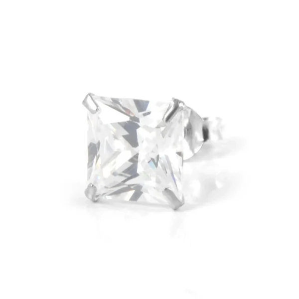 Lucleon Boucle D’oreille Carré En Zircone – 10 Mm 1