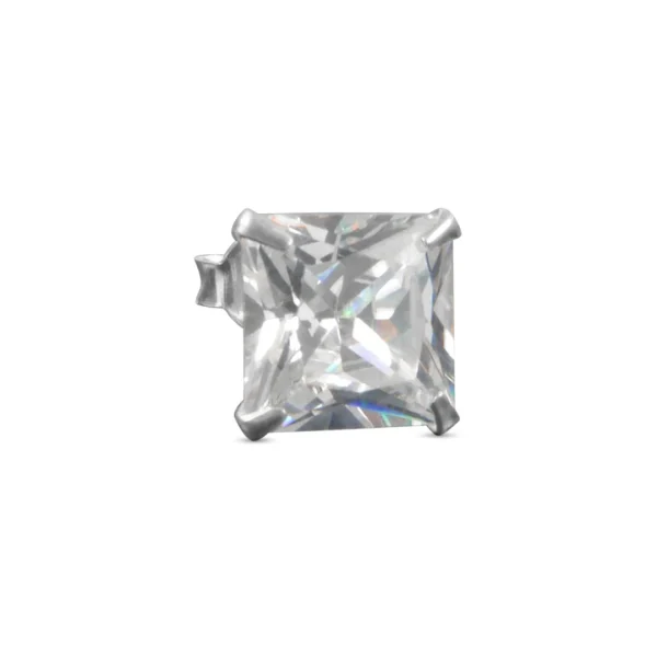 Lucleon Boucle D’oreille Carré En Zircone – 10 Mm 4
