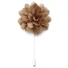 Warren Asher Boutonnière à Fleur Pivoine Marron 20