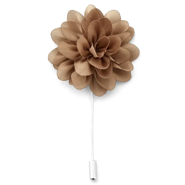Warren Asher Boutonnière à Fleur Pivoine Marron 1