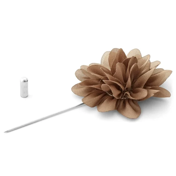 Warren Asher Boutonnière à Fleur Pivoine Marron 3