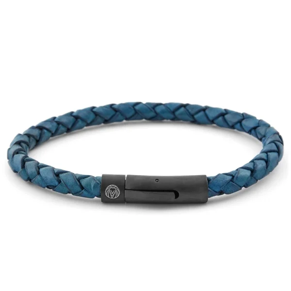 Lucleon Bracelet En Cuir Bleu Et Noir 1