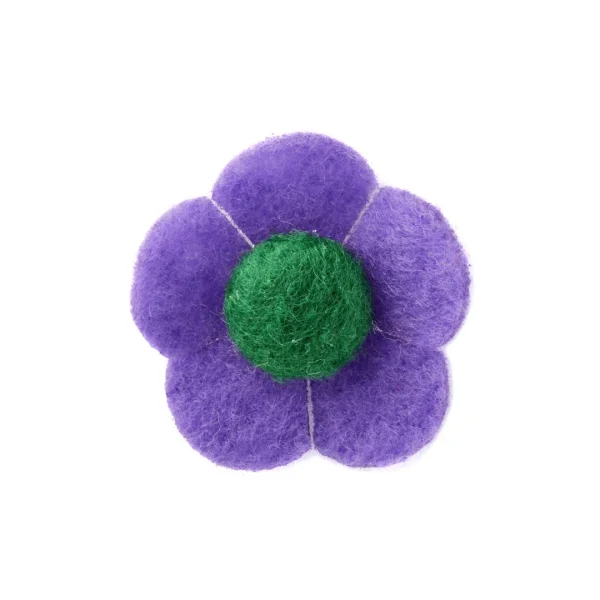Warren Asher Broche à Fleur Pourpre Et Vert 1