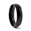 Fort Tempus Anneau En Acier Noir Simple 13