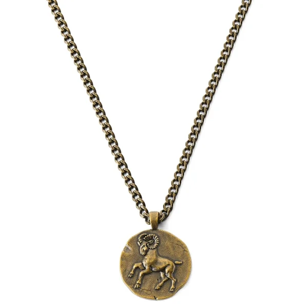 Lucleon Astro | Collier En Acier Inoxydable Doré Avec Signe Astrologique Du Bélier 1