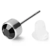 Lucleon Clou D’oreille Rond En Métal Argenté Avec Zircone Cubique Noire 5 Mm 20