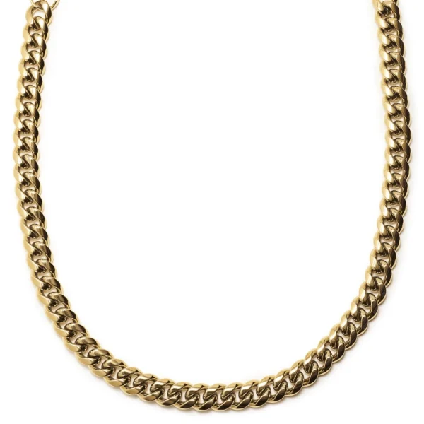 Lucleon Collier à Maillons En Acier Doré 14 Mm 1