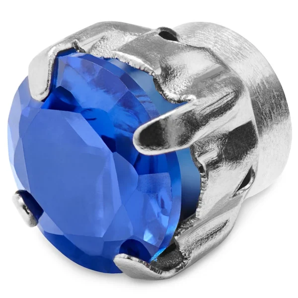Lucleon Boucle D’oreille Magnétique à Cristal Bleu 1