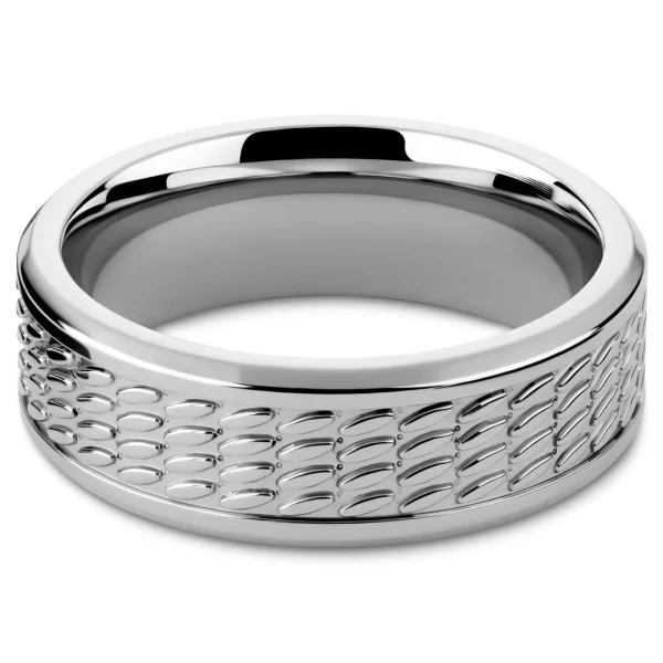 Lucleon Hyperan | Anneau Argenté En Titane Avec Motif Ovale – 8 Mm 3