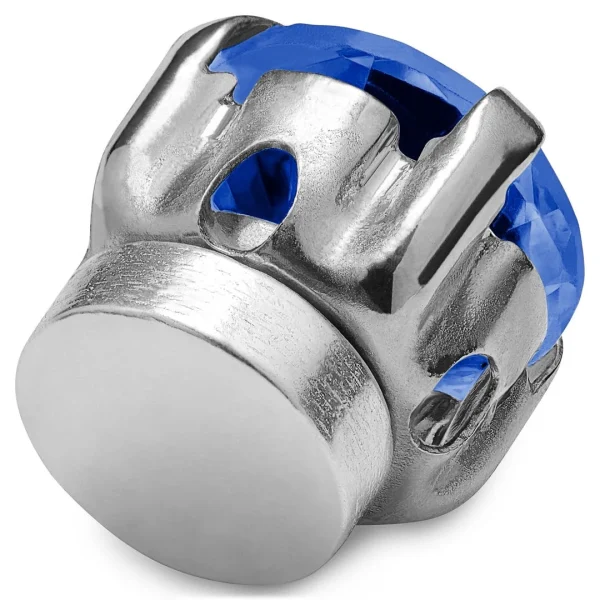 Lucleon Boucle D’oreille Magnétique à Cristal Bleu 3