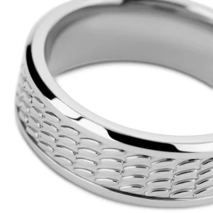 Lucleon Hyperan | Anneau Argenté En Titane Avec Motif Ovale – 8 Mm 10