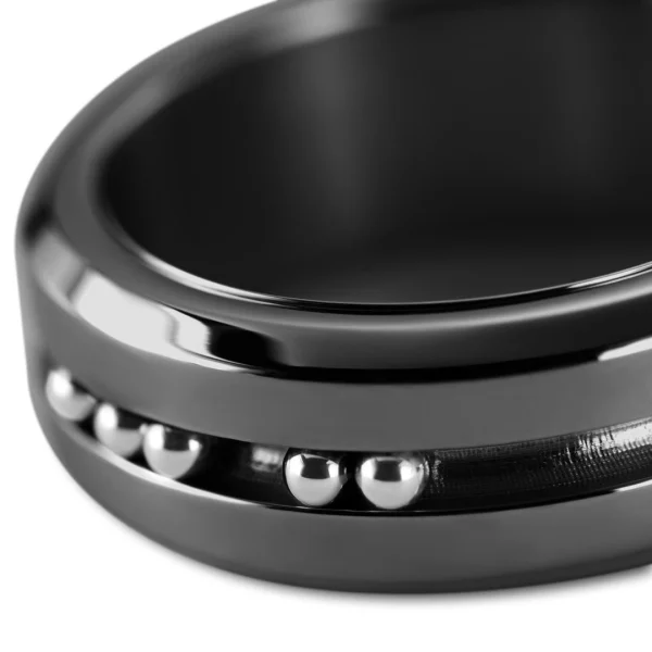 Seizmont Tigris | Anneau Noir Avec Billes Mobiles – 8 Mm 4