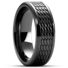 Lucleon Hyperan | Anneau Noir En Titane Avec Motif Ovale – 8 Mm 10