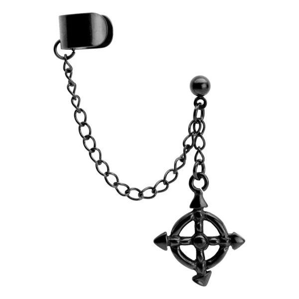 Fort Tempus Boucle D’oreille Gouvernail De Bateau Avec Manchette Et Chaîne 3