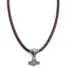 Fort Tempus Collier En Cuir Marron Et Pendentif Celtique Double Face 22