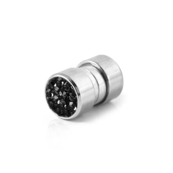 Fort Tempus Clou D’oreille Magnétique à Zircone Noire 6 Mm 1