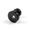 Lucleon Boucle D’oreille Noire Stud Forme Cercle 8mm 11