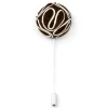 Warren Asher Boutonnière à Fleur Camélia Marron Foncé 20