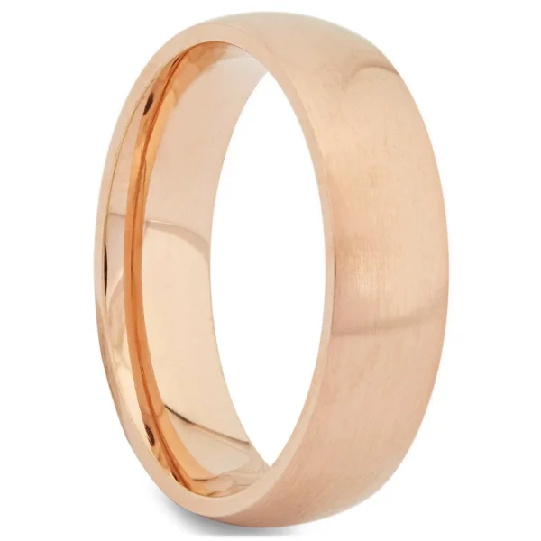 Fort Tempus Anneau En Acier Or Rose 1