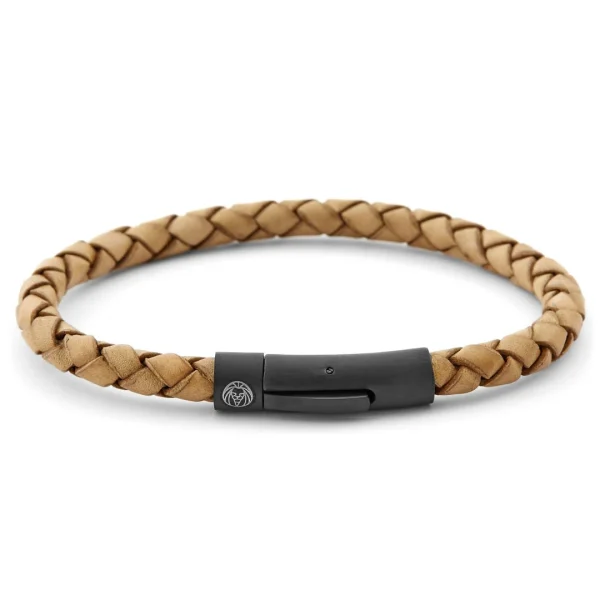 Lucleon Bracelet En Cuir Marron Clair Et Noir 1