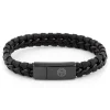 Lucleon Bracelet Tressé En Cuir Noir à Fermoir Magnétique 20