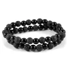 Fort Tempus Bracelet En Pierre Noire Brute 20