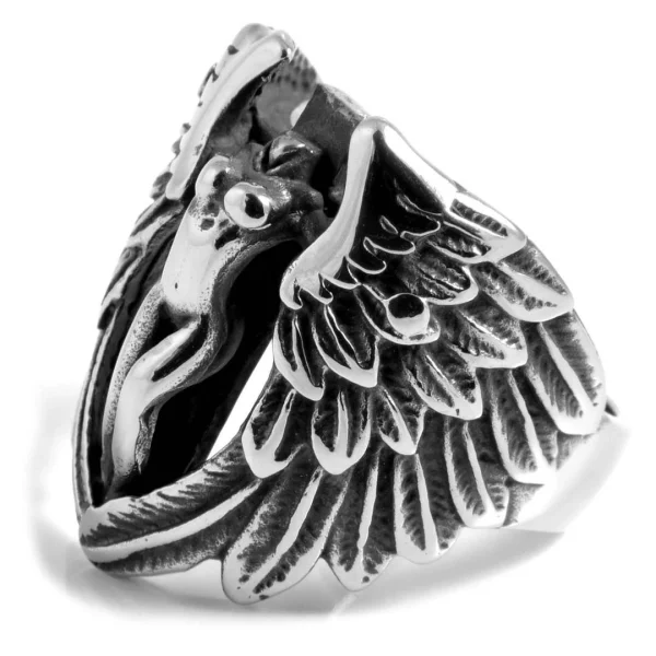 SteelCZ Anneau Chevalière En Acier Détail Femme Sans Tête 1