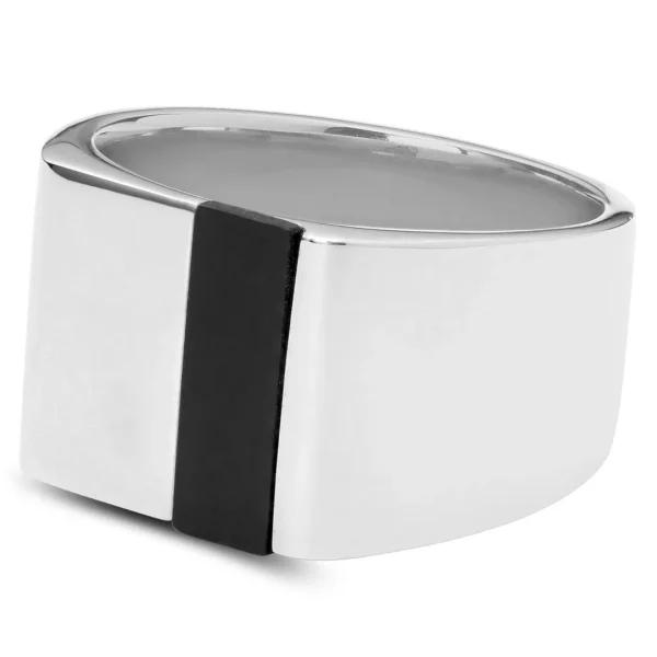 Sidegren Bague Avec Onyx Noir Sanko Nord 1
