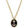 Lucleon Collier Tadd à Double Pendentif Noir Et Doré 22