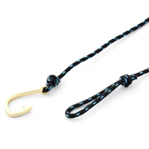 Tailor Toki Bracelet L’hamecon Doré à Cordon Noir, Blanc Et Bleu 7
