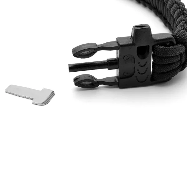 Tailor Toki Bracelet Corde Para Noir Avec Allume-Feu Acier 5