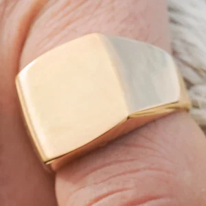 Lucleon Bague Leigh Gravel En Acier Doré 16