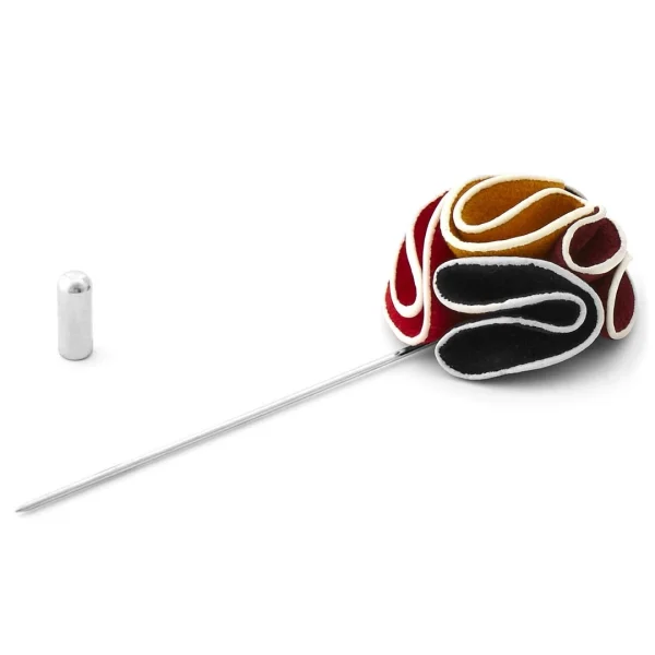 Warren Asher Boutonnière à Fleur Camélia Multicolore 3